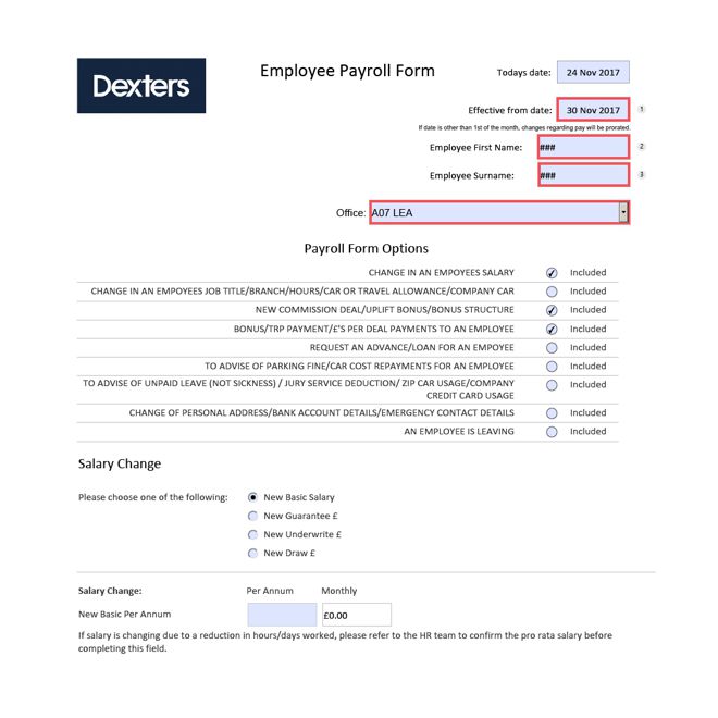 Payroll Administration PDF Form